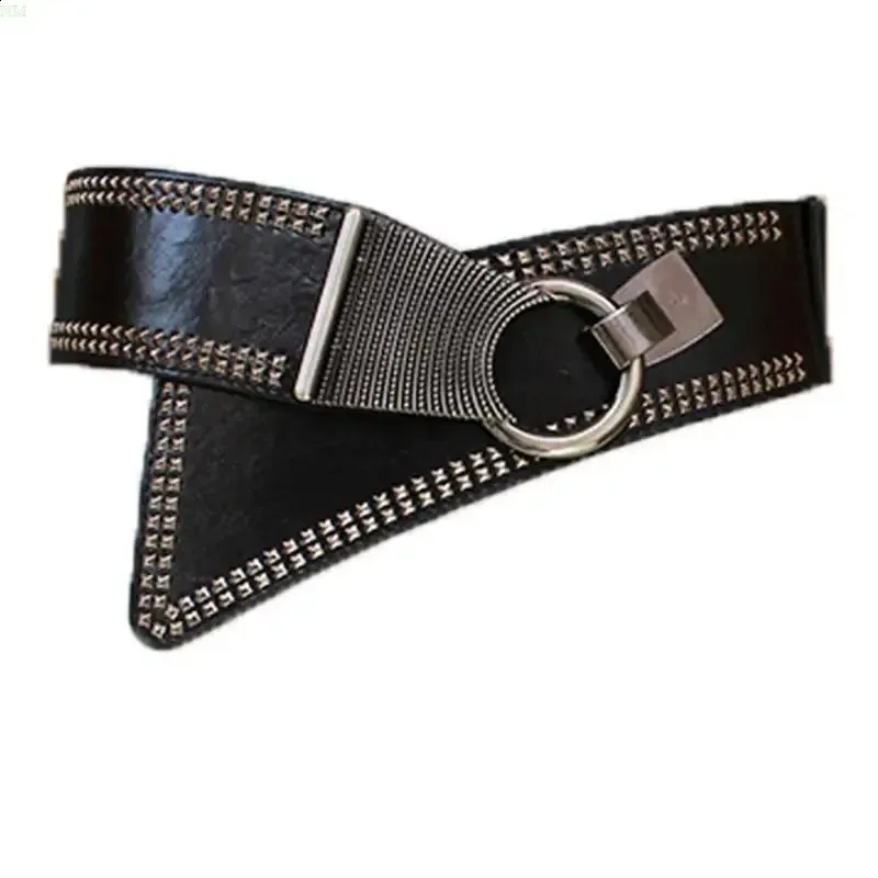 Wide Womens Belt Fashionable Ladies Elastic Belts, Vintage Style