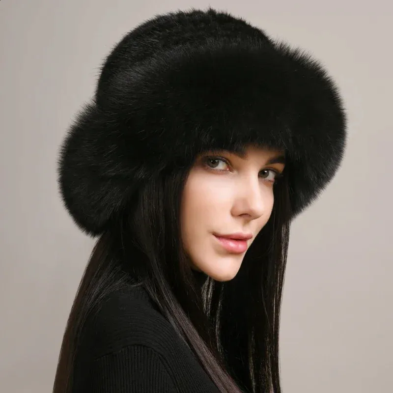 Cappello da donna in vera pelliccia invernale cappello di visone cappelli di pelliccia russi berretti all'ingrosso per il tuo negozio