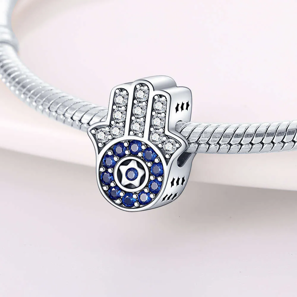 Nouveau charm en argent sterling 925 « La Main de Fatima » - Perles compatibles avec les charms - Bracelet original en argent 925 - Création de bijoux DIY - Idée cadeau pour femme_voghion.com