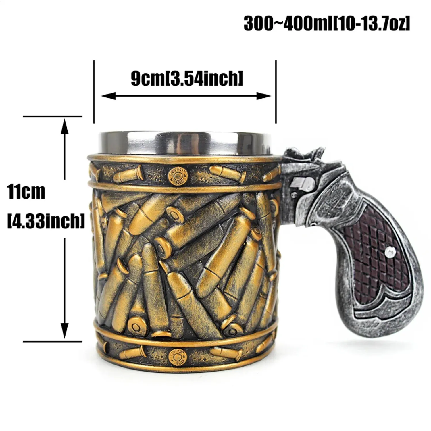 Revolver Gun Pistol Tankard Mug 400ml With Ammo Round... From ...