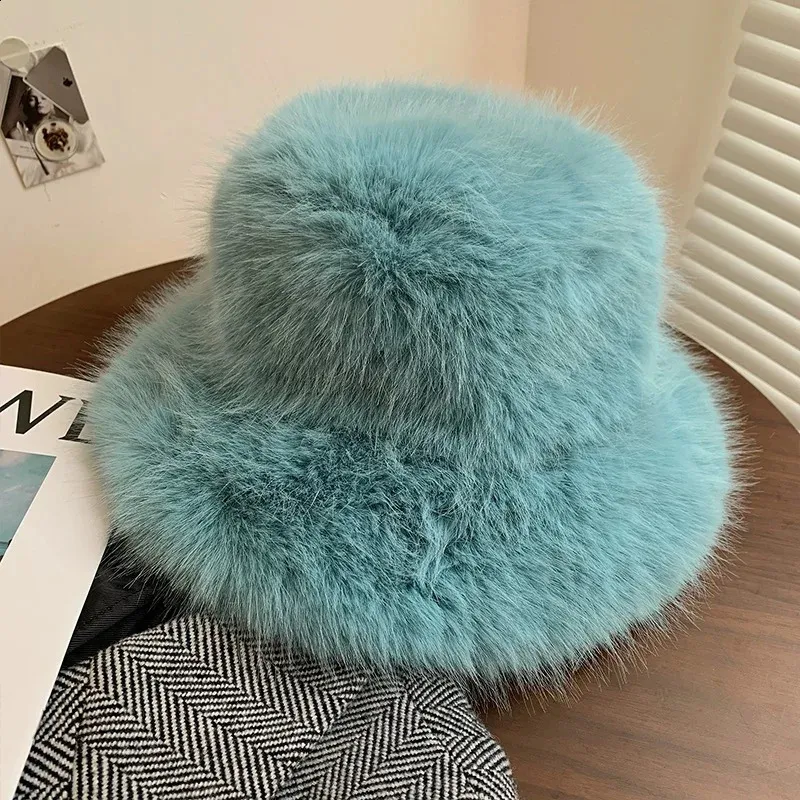 Chapeau Seau Pelucheux Hiver - Tour De Tête 56-58 Cm - Doux, Chaud, Pliable - Pour Femmes, Unisexe - Automne/hiver, Activités Extérieures