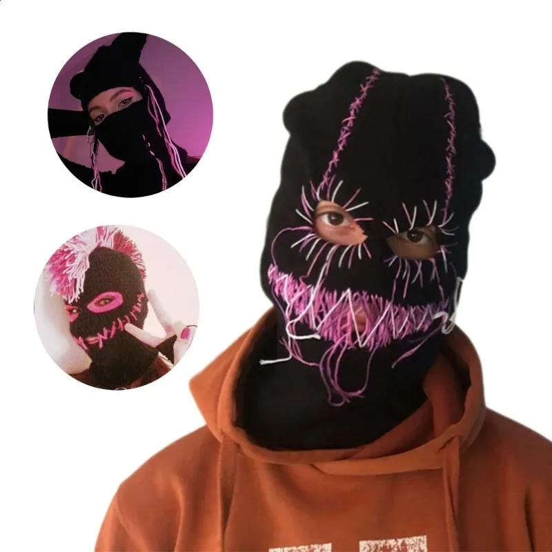 Save Big on Bulk Horror Beanie Horror Knitted Beanie Hat Halloween Horror  Teeth Robber Grimace Balaclava Hat Costume Party Role Playing Robber Party 