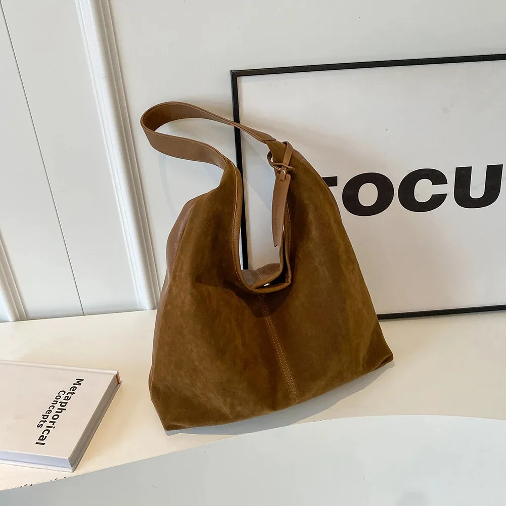 Amazon.com: Genuine Leather Suede Hobo Bags for Women, Brown