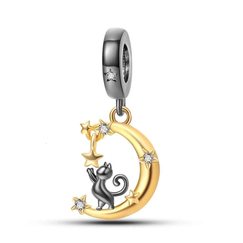 Ciondolo gattino in argento sterling per bracciale charm donna_voghion.com