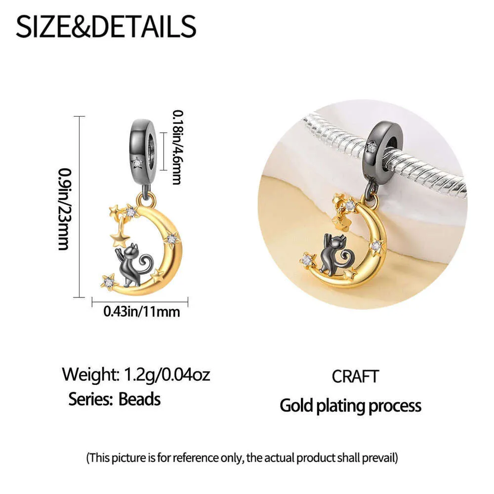 Ciondolo gattino in argento sterling per bracciale charm donna_voghion.com