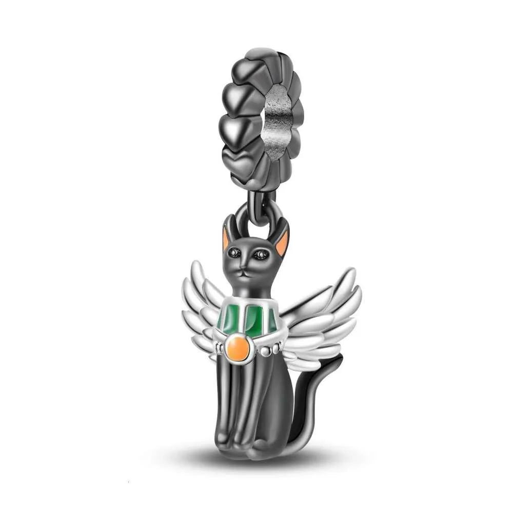 Ciondolo gattino in argento sterling per bracciale charm donna_voghion.com