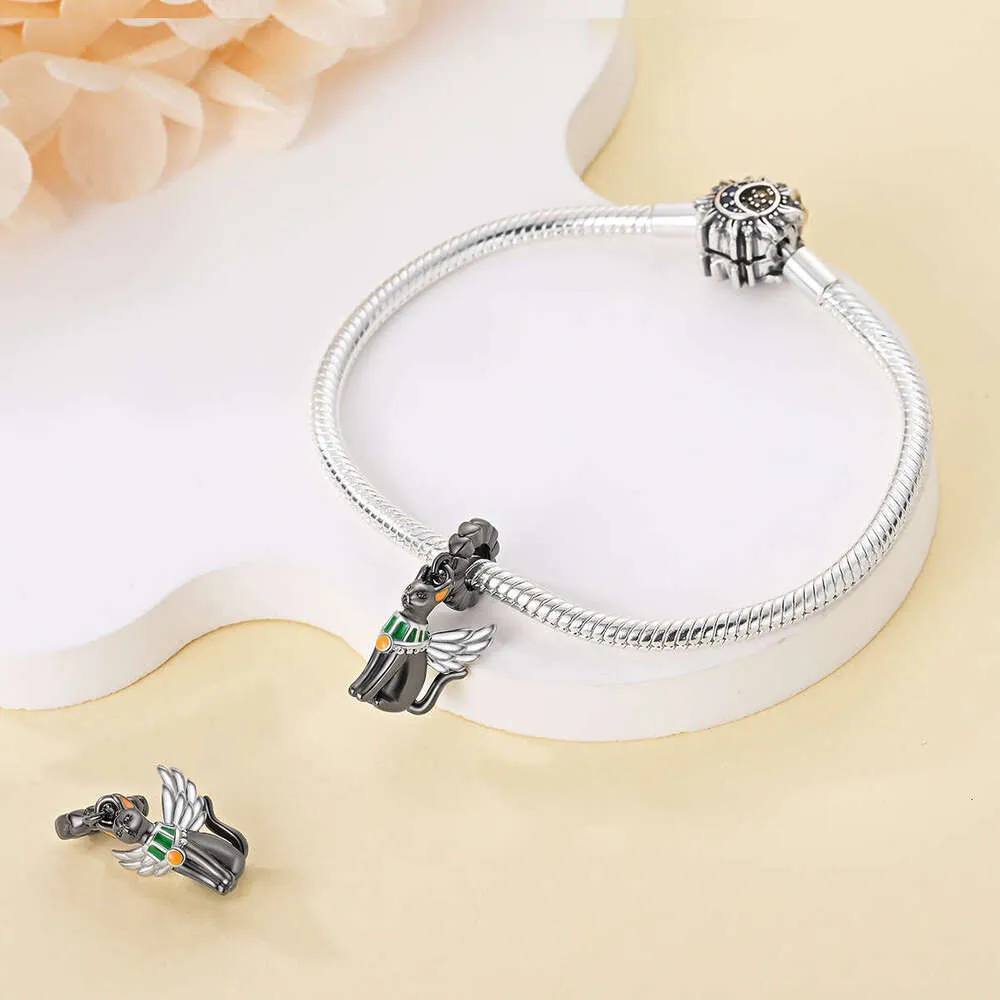 Ciondolo gattino in argento sterling per bracciale charm donna_voghion.com