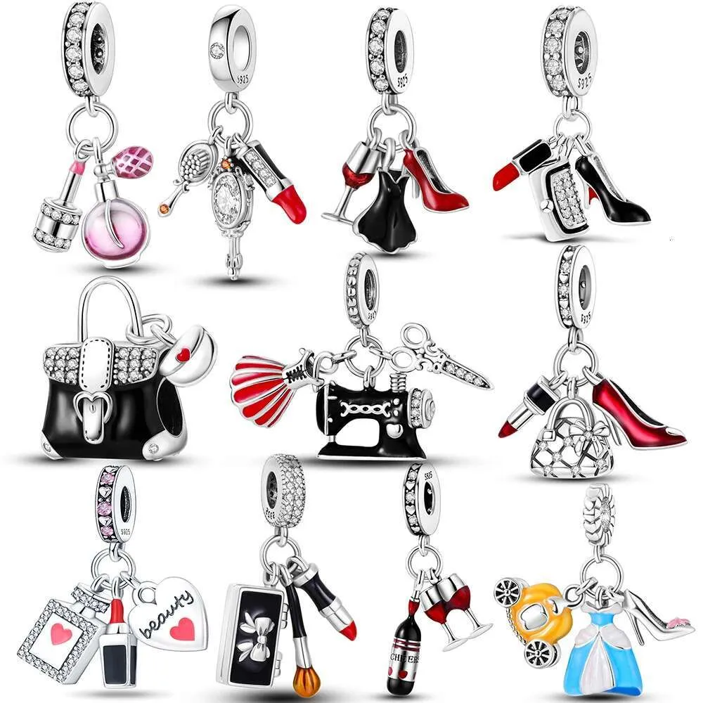 S925 Sterling Silver Bead Charms With Zircon - DIY Bracelet & Necklace Accessories For Pandora Style
