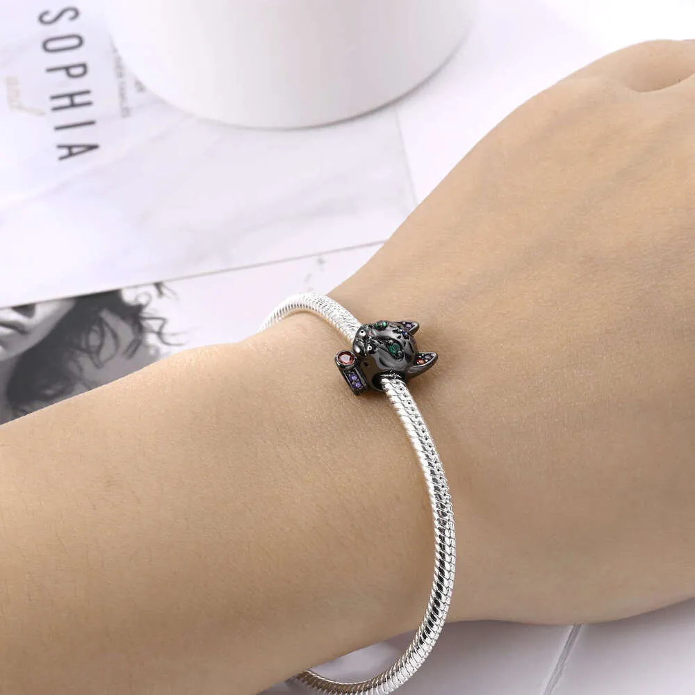 Ciondolo gattino in argento sterling per bracciale charm donna_voghion.com