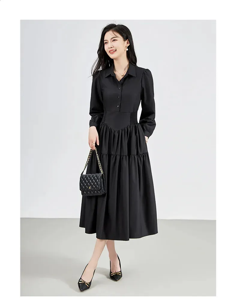 white christmas dresses White 100% Cotton Button-Down Midi Shirt Dress 42