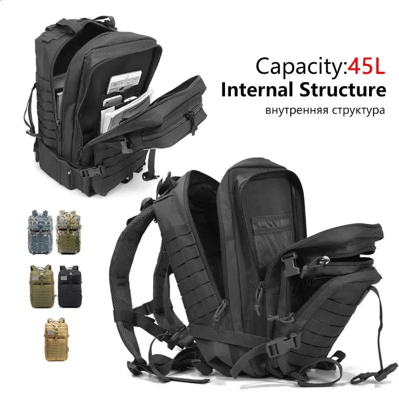 Ruck 240913 Large Capacity Mens Backpack 50L Waterproof Tactical ...