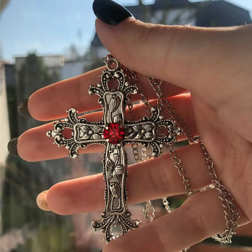 Collier Croix 3D Printed - Pendentif Ten Character Gamer Vintage - Bijou Unisexe Homme Femme