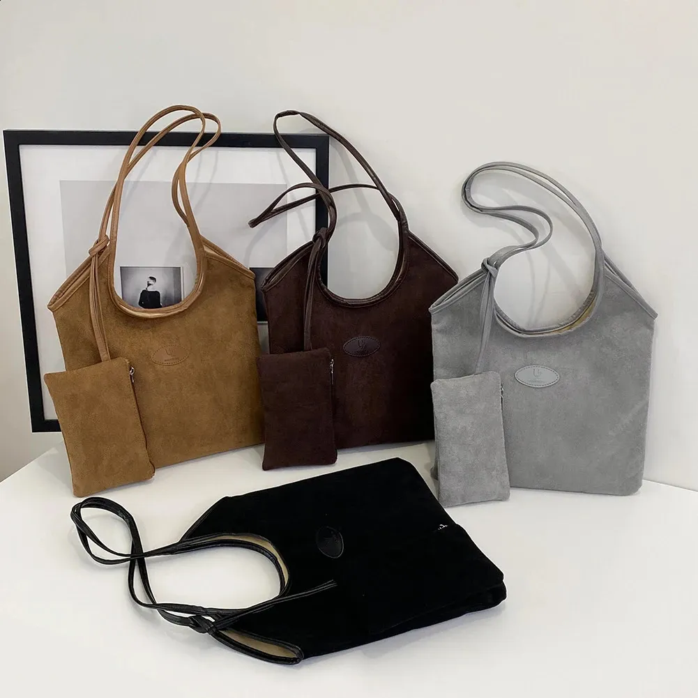 Sac Magnétique En Daim Pour Femmes |Sac À Main À Seau Massif