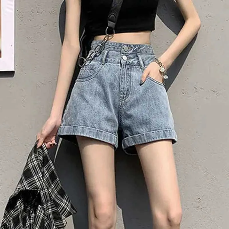 High Waisted Denim Shorts For Women Y2K Fashion Jeans, White