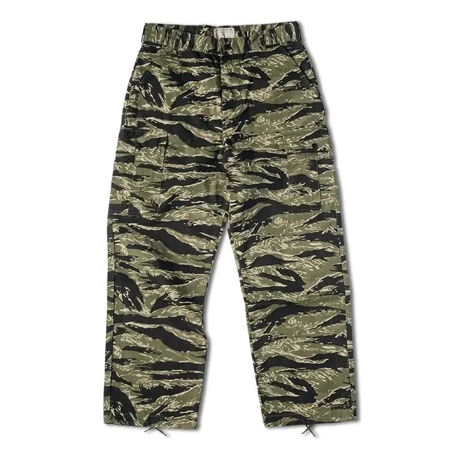 Ripstop Multi-Pocket Cargo Pants - Tiger Stripe Camo