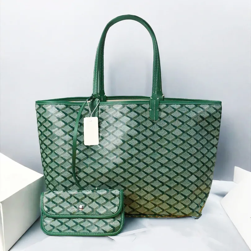 Luxury Plaid Designer Tote Bag With Double Letters Large Composite