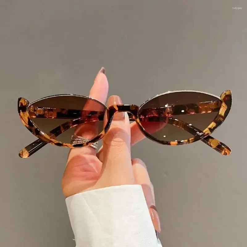 Vintage Cat Eye Polarized Sunglasses with Composite Frame Vintage Cat Eye Sunglasses for Women - Small Half-Frame  main image 4