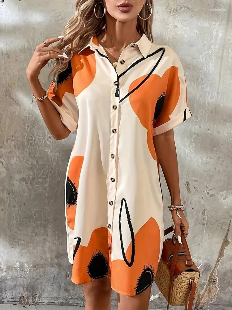 white christmas dresses Anna-Kaci Womens Casual Dress Short Sleeves Button Up Polka Dot Printe