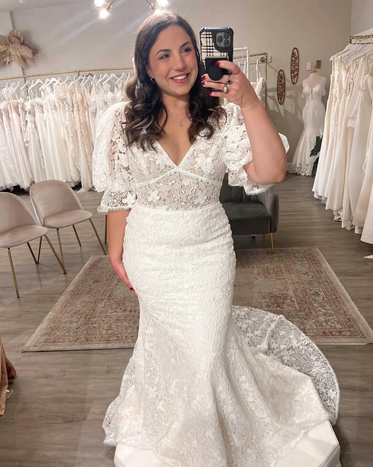 knee length dresses for ladies Cap Sleeve Lace Wedding Dress, 8 Weeks / 18 main image 0