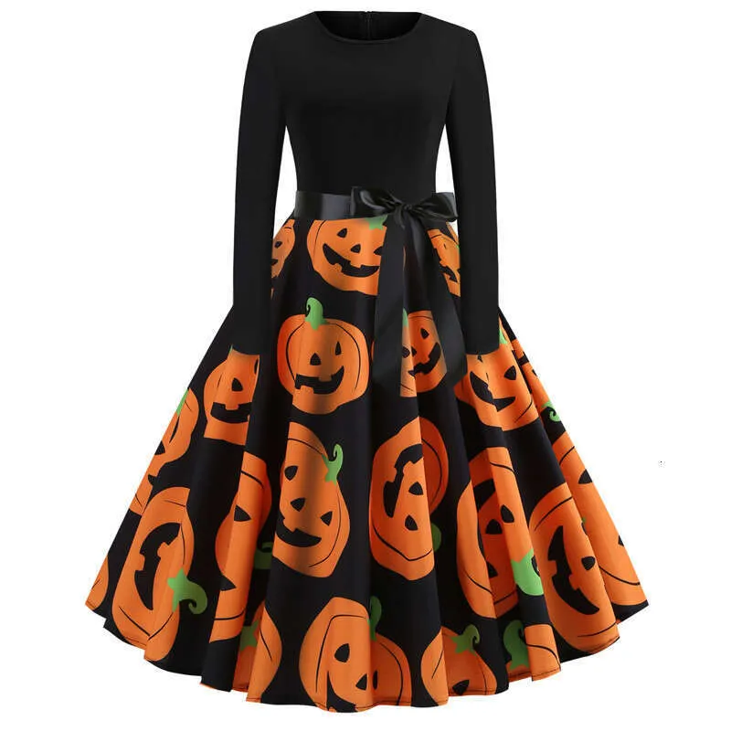 knee length dresses for ladies Pumpkin Costume: Shop Women's Halloween Jack-o-Lantern Dresses main image 0