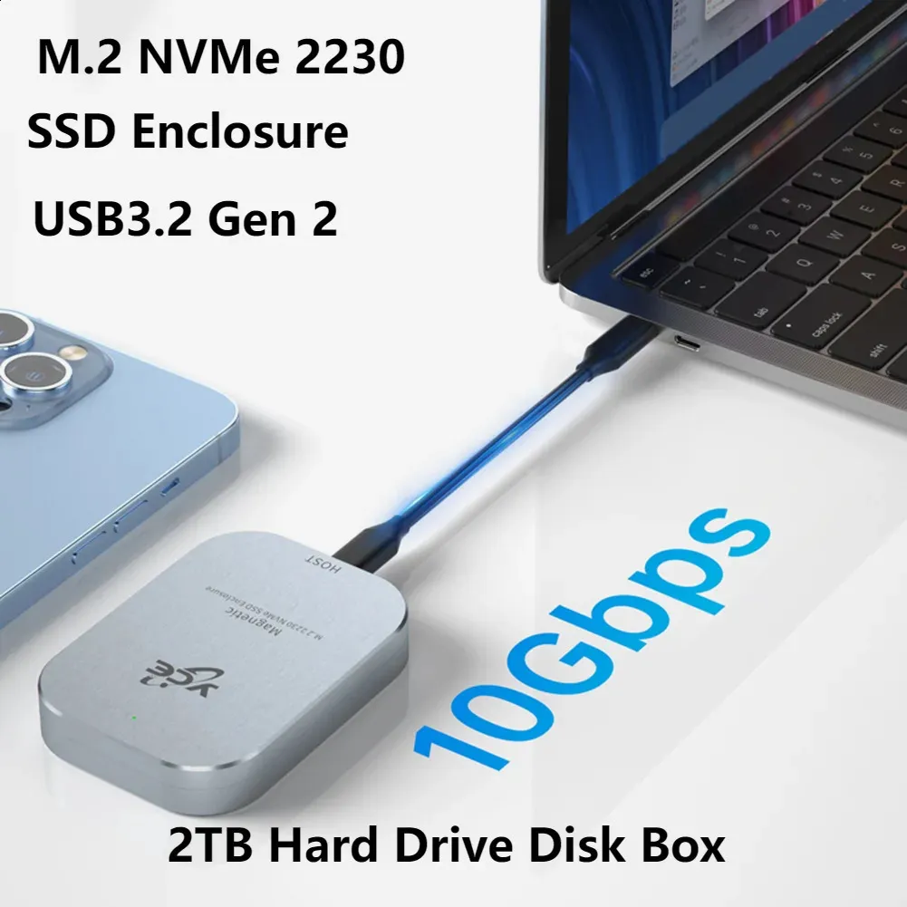 Save Big on Bulk Tb External Hard Drive Mac USB Gen External Hard  Drive Enclosure With 2TB Hard Disk Drive, Supports Magnetic NVMe 2230  - Main Image