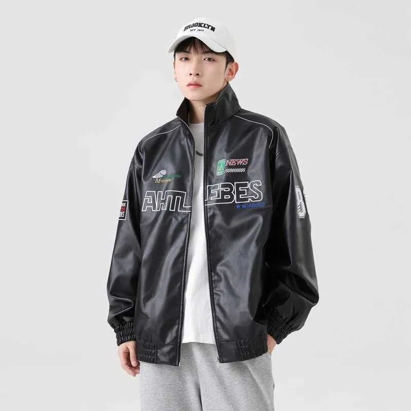DHgate.com:Mens PU Leather Motorcycle Jacket - Autumn Winter