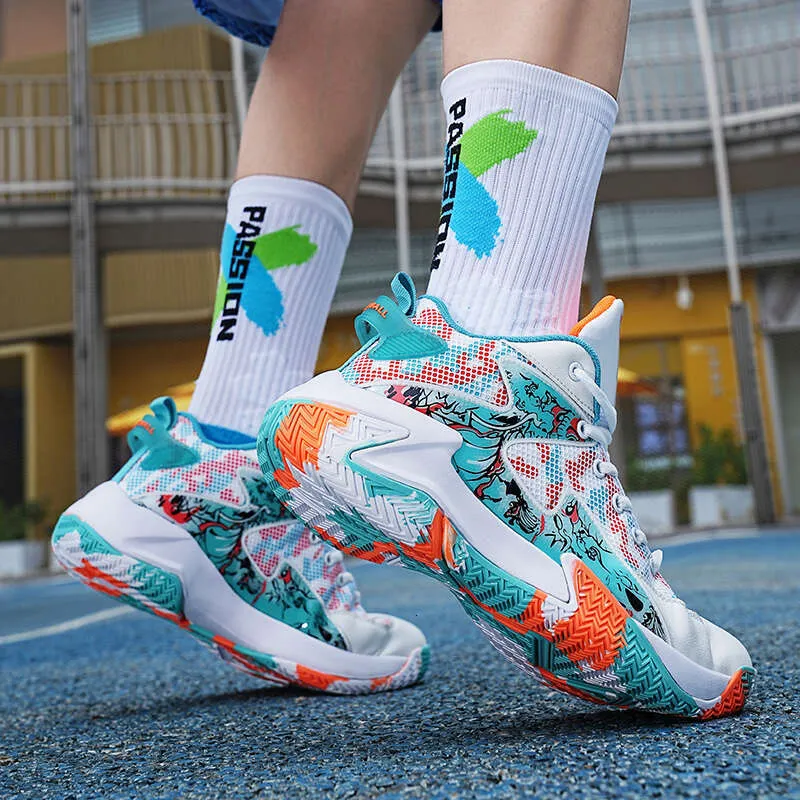 Professional Graffiti Anta Basketball Shoes High Ankle Non Slip Mens Womens Sports Sneakers 2023 Collection Hot Sale In Various Sizes From Designer88888 35.18 DHgate.Com