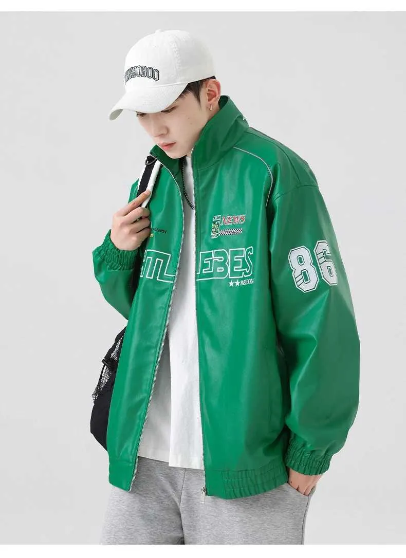 DHgate.com:Mens PU Leather Motorcycle Jacket - Autumn Winter