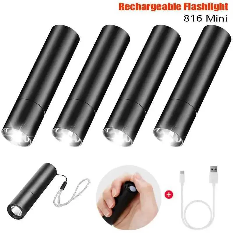 Rechargeable Ultra Bright Long-Distance Flashlight With Multi-Function Star-Light – Outdoor, Indoor, Meeting, Festival Use