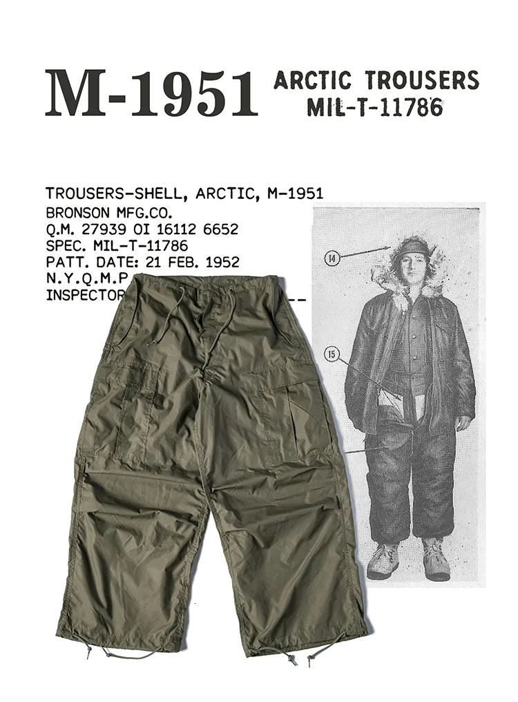 Bronson Ss23 Army M 51 Arctic Pants Shell M1951 From