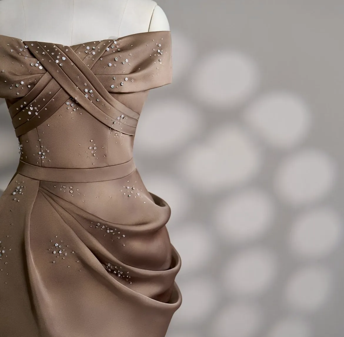 Brown Satin Strapless A Line Cocktail Dress Short... From Lpdqlstudio,  $89.88 | DHgate.Com