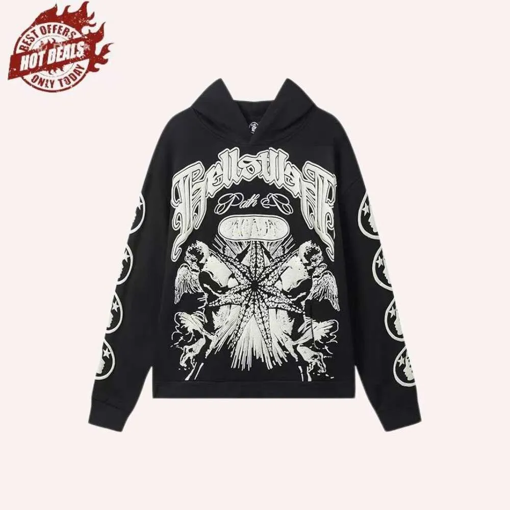 Herren Hoodie Mit Stern- Und Buchstabenprint Sweatshirt Pullover_voghion.com