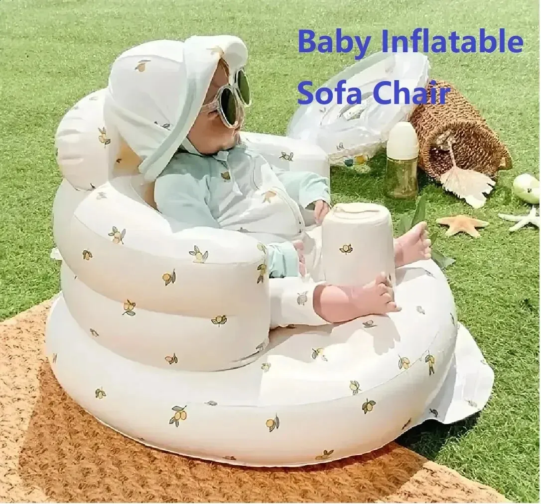 Inflatable Baby Sofa Chair Portable, Anti-Fall, Bath Seat