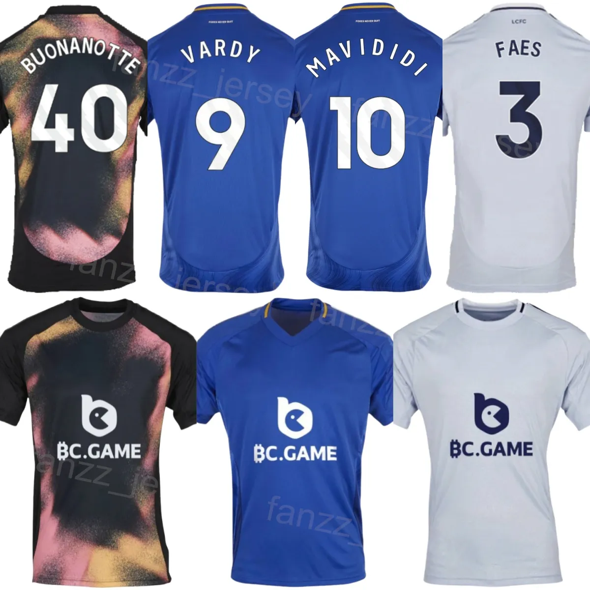 Club 24/25 Leicester Soccer City 9 Jamie Vardy Jerseys 30 Mads