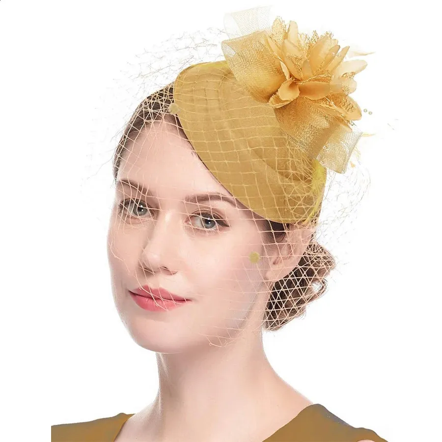 Vintage Women Hats Elegant Pillbox Fascinator Hat With  display picture 1