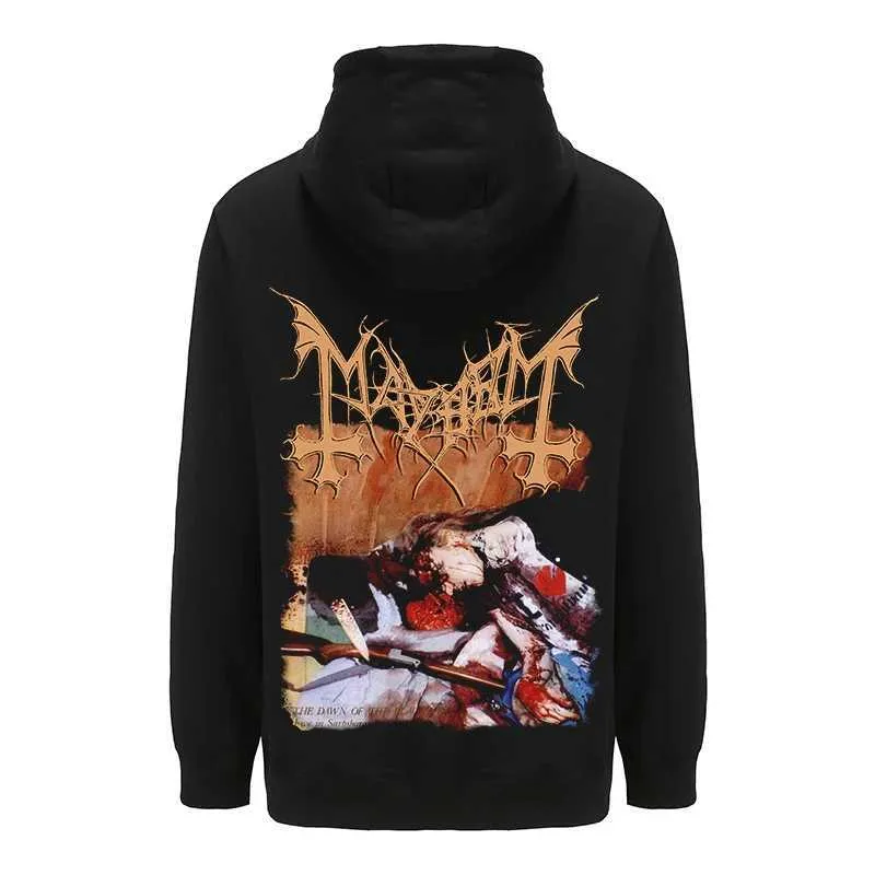 HOT Mayhem Metal Band Zip Up Hoodies Heavy Metal Band Metal