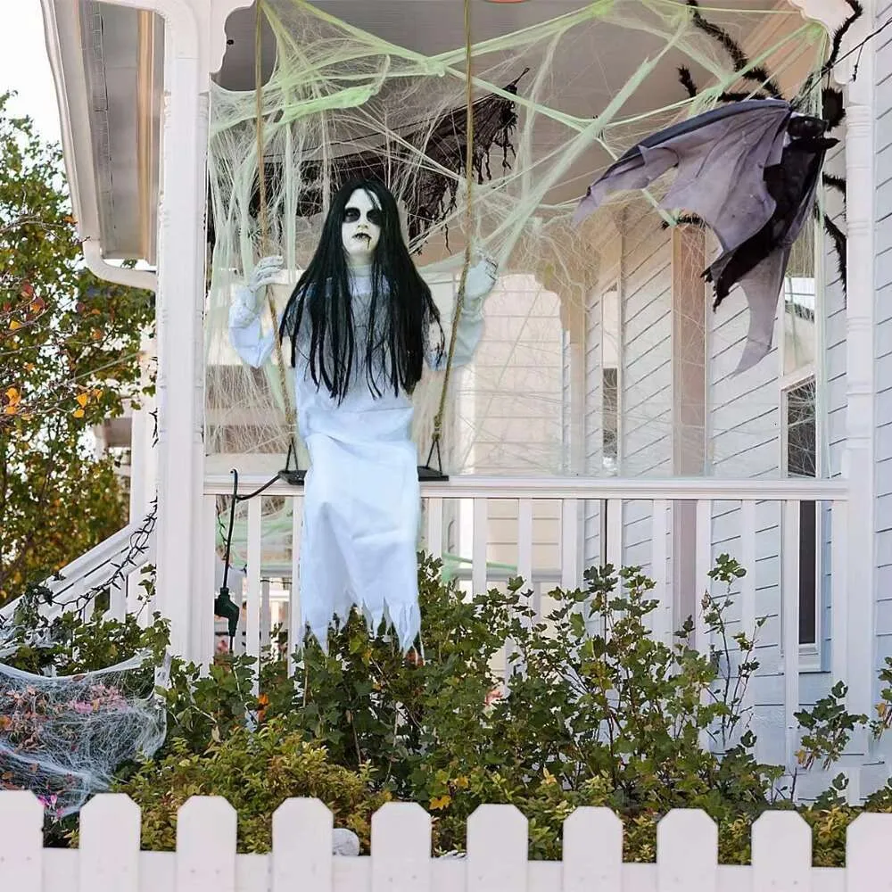 Halloween Hanging Ghost \u0026 Swinging Girl Decoration Set - Creepy  Expressions, Outdoor Props from Dhgate Other Festive \u0026 Party Supplies -  price 85.2, image size:1000x1000