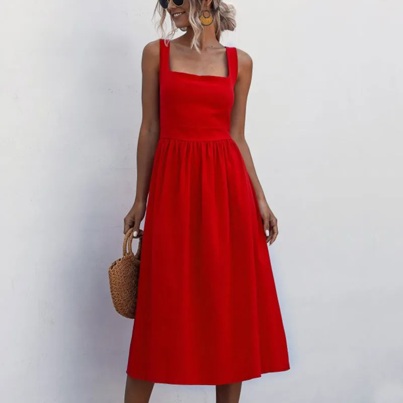 strapless open back dress Candice Red and White Striped Swing Dress  Pink House Boutique