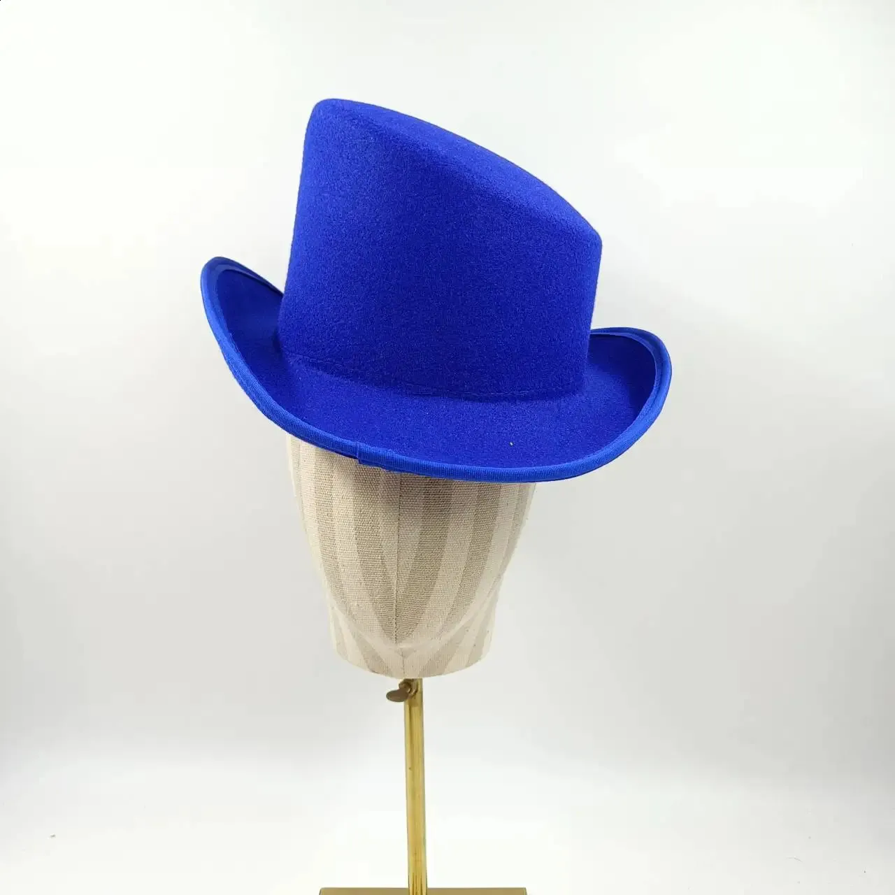 Bowler Hat Royal Blue Derby Hat Mens Wide Brim Fedora Hats Emerald