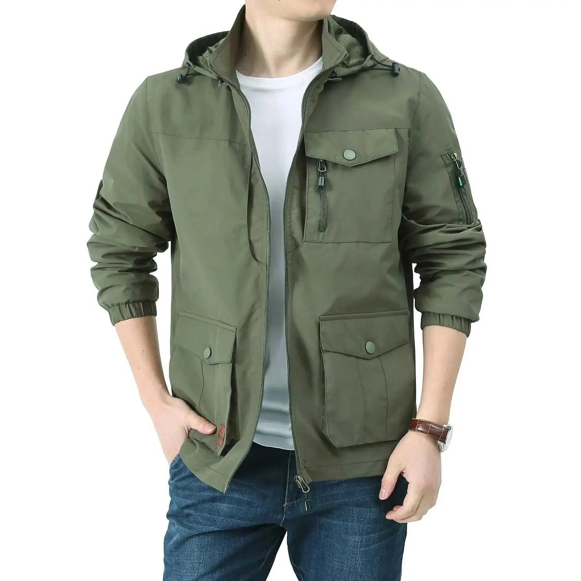 Saint Morris Windbreaker Multi Pocket Jacket