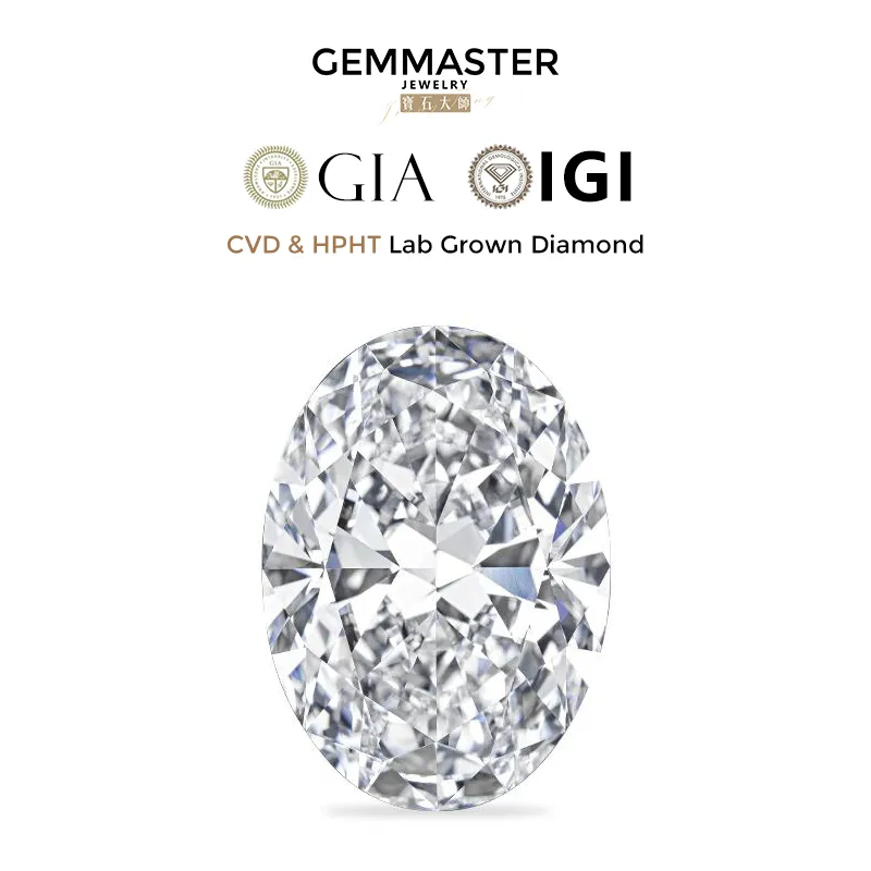 1ct 3ct 5ct Oval Lab Grown Diamond | D E F Color, VVS VS Clarity, IGI ...