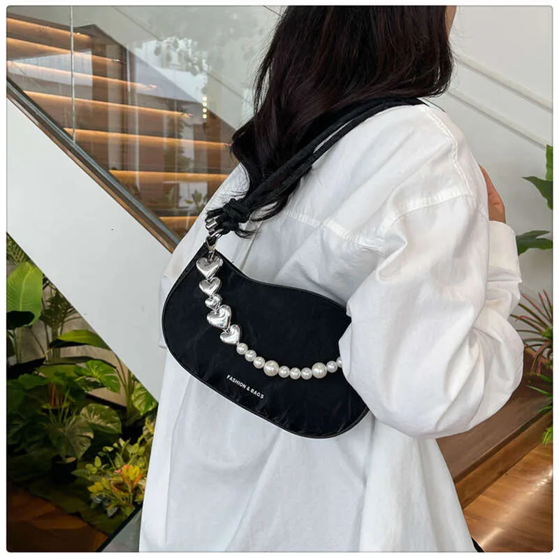 Elegant Pearl Beading Strap Shoulder Bag - Womens Crossbody