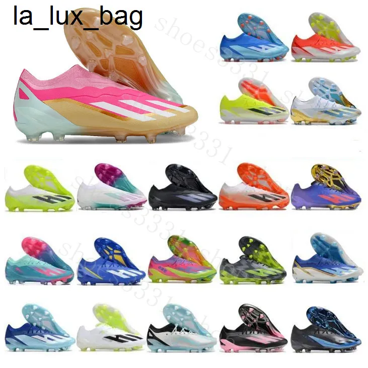 2024SS Mens Laceless Soccer Cleats Clear Aqua Nightstrike Beyond Fast Pearlized Game Data Solar Green Low Speedflow Football Boots From La lux bag 42.28 DHgate.Com