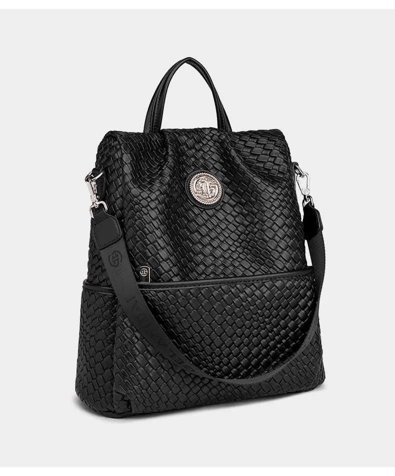 DHgate.com:Stylish Woven Backpack - Versatile Anti-theft