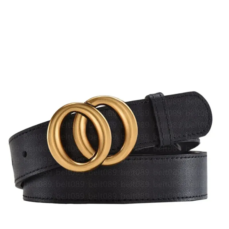 Luxury Mens Designer Belt Classic Black Leather Belt With  display picture 3