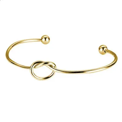 MYLONGINGCHARM 10pcs Stainless Steel Adjustable Basic Bangle Wired Knot Bracelet M0393 240914_voghion.com