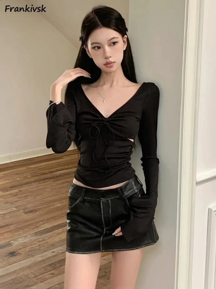sexy urban clothes Women's New Sexy Street Style Wrap Chest Hollow Splicing Lace-up Casual  Dress - Casual Dress and Lady Dress price main image 1