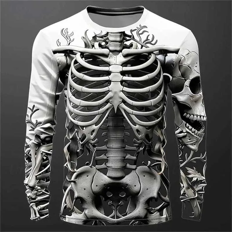 トップス JULIUS 2008 skull skeleton design tee JULIUS 2008 skull skeleton design tee