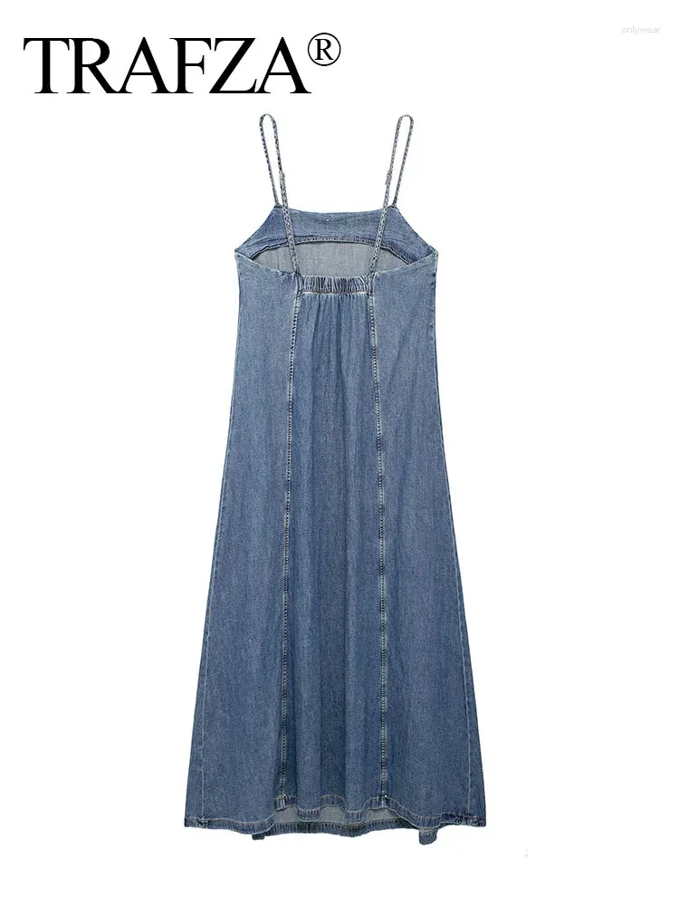 Chic Denim Summer Dress: Sleeveless Strappy Style, Mid-Length. Shop Now!  from Dhgate Basic & Casual Dresses - price 60.56