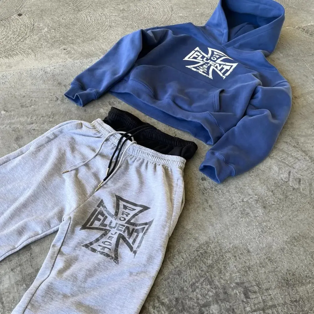 Sweatshirts Streetwear: Vintage Cross Print Pullover, Gothic